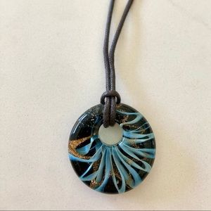 Glass charm necklace